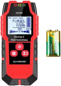 Multifunctional 4-in-1 Wall Scanning Detector, HD LCD Display Lithium Battery, Studs Detector, Accurate Positioning, for Center and Edge Inspection of Metal, Studs, Ac Wires and Pipes (Red)