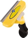 Emily Pets Undercoat Deshedding Tool for Dogs, Deshedding Brush for Dogs, Removes Loose Hair and Combats Dog Shedding (Yellow, Large)
