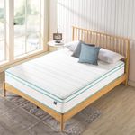 Zinus Double Mattress in memory foam and Spring 135x190 cm - Hybrid Mattress - Mattress Height 25 cm