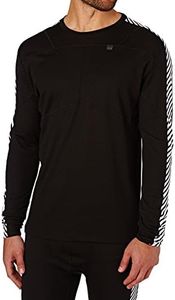 Helly Hansen Men's HH LIFA Lightweight Long-Sleeve Crewneck Thermal Baselayer Top, 990 Black, Small