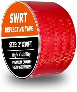 SWRT Reflective Tape 2 Inch x 30 Feet DOT-C2 Shining Star Fade Resistant Red Reflective Tape Outdoor Waterproof Strong Adhesive Safety Warning Tape Reflector Conspicuity Tape for Trailer Trucks Bike