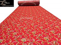 ZARACARPETS; 'can change the floor Has Launched Non Woven Wedding Carpets, Carpets for Church Aisle,Carpet for Marriage Hall, Events, Exhibitions,Functions and Gallaries Size 5x20 feet(7- 8 MM) Color Floral Red 1