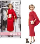 Barbie Inspiring Women Doll, Isabel Allende Collectible with in Red Dress with Book Accessory & Pet