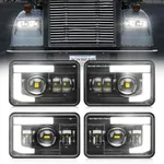 Auxbeam 4x6 LED Headlights with DRL