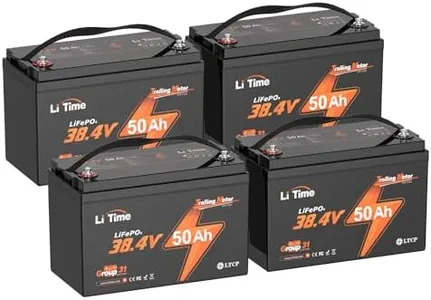 LiTime (4-PACK) 36V 55Ah TM LiFePO4 Battery, Low Temp Protection Deep Cycle Rechargeable Solar Battery, Built-in 55A BMS, Up to 15000 Cycles, Ideal for Trolling Motors, Boats, Marine, Solar