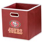 Franklin Sports NFL San Francisco 49ers Collapsible Storage Bin - NFL Folding Cube Storage Container - Fits Bin Organizers - Fabric NFL Team Storage Cubes