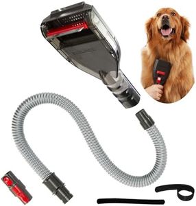 Kodahome Dog Shedding Grooming Brush Vacuum Attachment for Cordless/Upright Dyson, Groom Tool Kit for V6-15 DC40-65 UP13-30 Ball Animal etc., Pet Groomer with Extension Hose Adapter