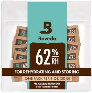 Boveda 62% RH Size 8-10 Pack Two-Way Humidity Control Packs - For Storing 1 oz - Moisture Absorber for Small Storage Containers - Humidifier Packs - Hydration Packets w/Resealable Bag