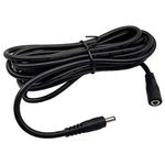 iSmartView Universal 20ft 6 Meters Power Extension Cable, DC Plug 12V 24V Power Adapter Extension Cable, 2.1mm x 5.5mm Male to Female, 20AWG Cord for Surveillance Camera, Monitor, LED (Black)