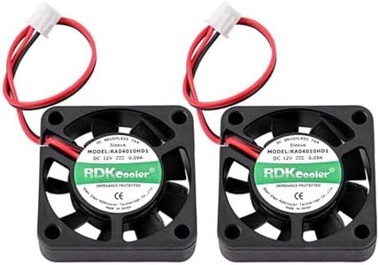 UCEC 40mm 12V Brushless Cooling Fan - 2 Pack, 40x40x10MM, 2Pin for 3D Printer, Computer Case, Extruder, Humidifier & Other Small Appliances
