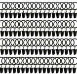 50 Pcs Curtain Hooks, 1.5 Inch Curtain Rings with Clips Hooks Rustproof Decorative Drapery Curtain Clip Rings for Room, Bathroom and Parlor Window, Vintage Black (50)