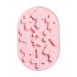 DanLingJewelry 2Pcs Religious Cross Shaped Silicone Moulds Religion Crucifix Candy Chocolate Silicone Moulds for Cake Decorating