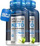 Herbtonics Keto Apple Cider Vinegar Gummies - Digestion & Detox Support - Sugar Free BHB Advanced Formula for Keto Support - Raw ACV with The Mother - 120 Vegan ACV Gummies