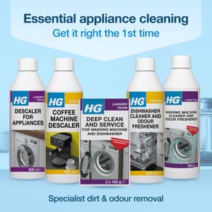 HG Washing Machine & Dishwasher Cleaner – Deep Clean Powder