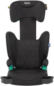 Graco Affix i-Size Highback Booster Car Seat with ISOFIX, Midnight, 100-150cm