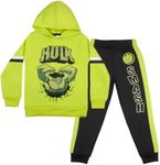 Marvel Avengers and Spider-Man Boys 2-Piece Fleece Sets, Fleece Hoodie and Pants Bundle Set for Boys (Hulk, 5/6)