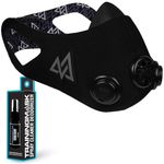 Training Mask 2.0 Original Elevation Training Mask, Workout Fitness Mask, Workout Mask, Running Mask, Breathing Mask, Resistance Mask, Elevation Mask, Cardio Mask (Black + Case, Large)