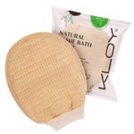 KLOY Natural Ramie Bath Glove Scrubber Exfoliator for High Lather Cleansing (Pack of 1)