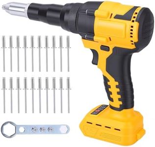 WODHMIEY Cordless Rivet Gun Brushless Riveter 360W 2000lbs Pulling Force 3 Quick-Change Nosepieces LED Light Compatible with DeWalt 20V XR Batteries DCB203/204/206 for DIY Automotive Construction