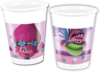 Folat B.V. 87015 Trolls - Vasos, pack 8 unidades (Amscan 7015)