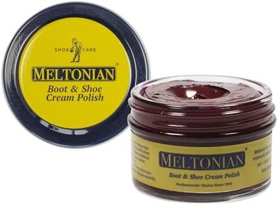 Meltonian Cream Shoe Polish, Boot Polish, Leather Shoe Polish Oil Based with Beeswax, Restores and Protects, Over 60 Colors, Red Mahogany, One Size