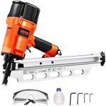 VEVOR Framing Nailer, 80-120PSI Air Nail Gun, 2" to 3-1/2" 21 Degree Full Round Head Pneumatic Framing Nailer with Tool-Less Depth Adjustment & Dual Trigger Modes, Ideal for Framing Decking Flooring