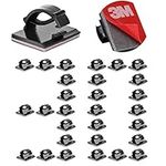 ETOBESY 3M Self Adhesive Cable Clips Strong Wire Holders Cord Organizer Cable Clamp Sticky Desk Management for Office Home Car Tables PC Laptop TV Walls (Black, 30PCS)