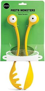 Pasta Monsters et couverts à salade – Gadgets de cuisine amusants sans BPA – Ensemble cuillère et fourchette à salade 100% de qualité alimentaire – Pelle à pâtes et à salade – 30,3 x 8,6 x 5,7 cm