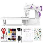 Mini Sewing Machine with Extension Table and 42PCS Sewing Kit (Violet)