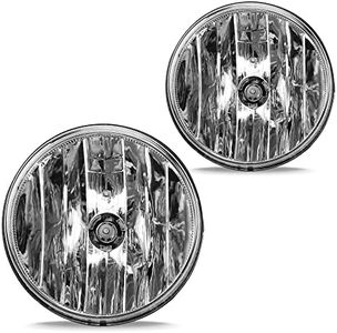 AUTOSAVER88 Fog Lights Assembly Compatible Replacement with 2007 2008 2009 2010 2011 2012 2013 GMC Sierra 1500 07 08 09 10 11 12 13 14 Sierra 2500HD 3500HD (NOTE: Not Fit Classic Models) -Clear Lens