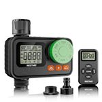 RESTMO RF Remote Controlled Water Timer, Garden Hose Timer with Automatic/Manual/Rain Delay System for Outdoor Tap, Drip Irrigation and Lawn Watering