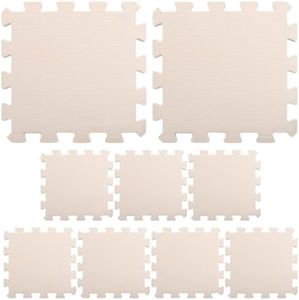 NOLITOY Crochet Blocking Board 9pcs Knitting, Interlocking Needlepoint Foam for Needlework Crochet DIY Crafts Arts Project, Beige Blocking Mats for Crochet