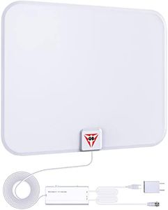 2024 Gesobyte Amplified HD Digital Antenna Long 250+ Miles Range - Support 4K 8K 1080p Fire tv Stick and All Older TV's - Indoor Switch Amplifier Signal Booster - 18ft HDTV Cable/AC Adapter (White)