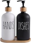 MOMEEMO Glass Soap Dispenser Set, C