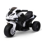 Aosom Kids Motorcycle, 6V Battery Powered Toddler Motorcycle with Headlight, Music, 3 Wheels Electric Motorcycle for Kids, Licensed BMW, Gift for Boys & Girls -Black