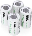 EBL Pack of 4 AA to C Battery Converters, AA to C Battery Adapter Holders
