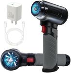 Turbo Fan Cordless Car Dryer Blower, 680CFM 2.65LBs Thrust Air Cannon, 64mm Brushless Motor, 8x3000mAh Battery 30W Fast Charging, Professional Touchless Jet Fan for Auto, SUV & Motorcycle Detailing