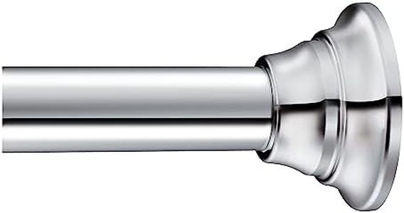Moen TR1000CH 44-72-Inch Adjustable Tension Mounted Straight Shower Curtain Rod, Chrome