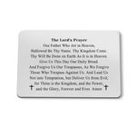 The Lord's Prayer Wallet Card Religious Gifts for Christian Bible Verse Metal Card Easter Prayer Gift Scripture Gifts Inspirational Gift for Daughter Son Friends Christmas Graduation Birthday Gifts