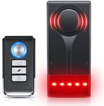 Car Anti-Theft Vibration Alarm, ELECTOP 108dB Car Vibration Sound & Light Alarm, Wireless Remote Vibration Sensor Car Alarm Vehicle Security Alarm System Automotive Warning Interior Safety Red Light