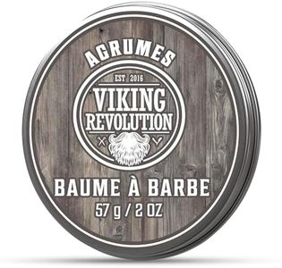Viking Revolution Baume Barbe Homme Avec Huile d´Argan & Beurre de Mangue - Coiffe, Renforce & Adoucit Barbes & Moustaches - 100% Naturel - Parfum Agrumes - 57 g