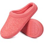 HomeTop Women's Comfy Slip-on Slippers Memory Foam Indoor House Shoes (Medium / 7-8 B(M) US, Red)