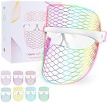 7 Colors LED Face Mask Light, Led Mask Facial,Red and ​Blue Light Mask for Face,Lightweight Home Skin Care