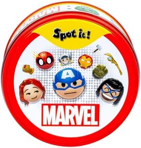 Spot It! Marvel |Spiderman, Iron Man & More! | Test Your Reflexes and be The First to find The Match | Fun Family Card Game for Kids | Travel Friendly Game