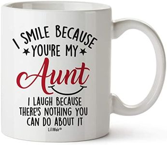 Christmas Aunt Gifts From Niece, Best Ever Gifts for aunt ideas From Nephew, Cool Funny Birthday present Coffee Mugs For Favorite Aunty, Special Cup Presents for Aunts.Cheap Appreciation Cups to Get