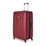 Swiss Gear La Sarinne Large Checked Luggage - Hardside Expandable Spinner Luggage 28-Inch., Oxblood