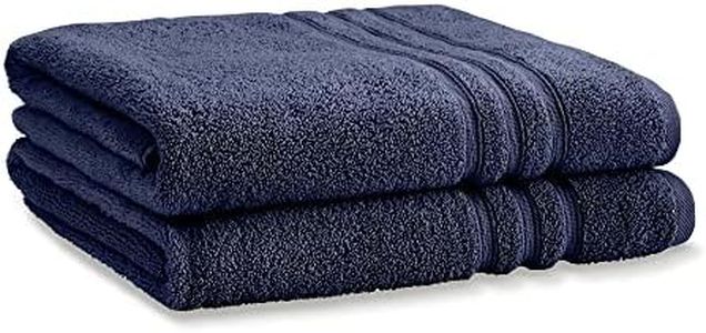 Catherine Lansfield Zero Twist 90x140cm Bath Sheet Pair Navy