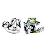 Doyafer 925 Sterling Silver Hanging Sloth Charm, Frog Pendant Charm Set For Women'S Bracelets, Necklaces, Holiday Birthdays, Gifts From Friends And Family, Diy Bracelets, Charm Jewelry