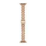 Kate Spade New York Women's Stainless Steel Apple Watch Band Strap 38mm 40mm Color: Rose Gold Glitz (Model: KSS0089)