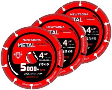 NEWTACNA 4 1/2 Cut Off Wheel Angle Grinder Cutting Disc 4.5 Inch Cut Off Wheel for Metal Diamond Wheel 4 1/2 Inch Metal Cutting Blade Angle Grinder
